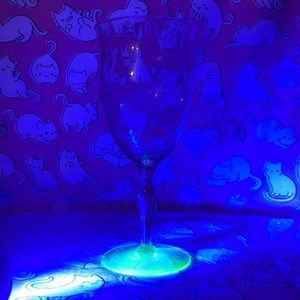 1920’s Antique Louie Weston Diamond Optic Watermelon Water Goblet Glass